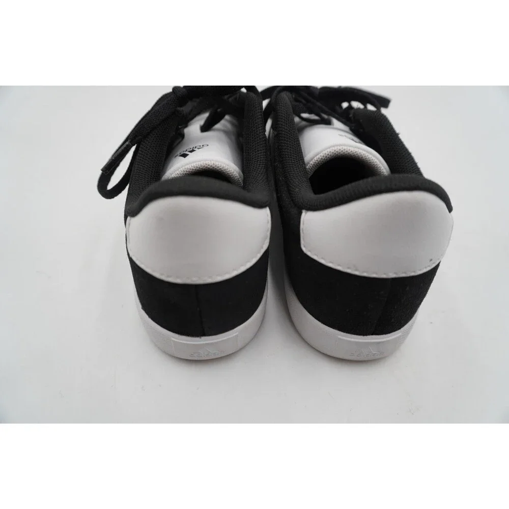 Adidas Unisex Kid's Lace Up VL Court 3.0 Sneakers JL3 Black Size US:4 UK:3.5